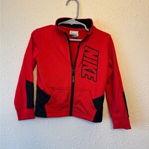Nike 2T Red & Black Zippered Kids Jacket